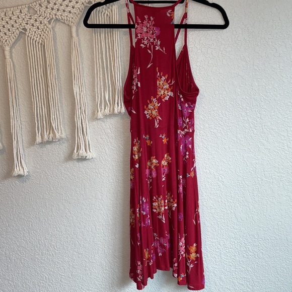 Express Red Floral Dress - Picture 5 of 7